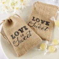 Love is Sweet" Burlap Bags